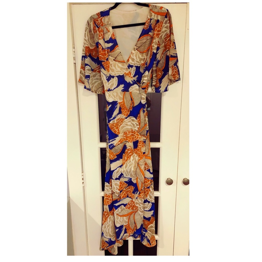 Wrap Kimono Style Maxi Dress